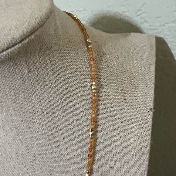 NWT Kendra Scott Britt Choker Gold &  Orange Beaded Necklace #KSNK - Picture 6 of 8